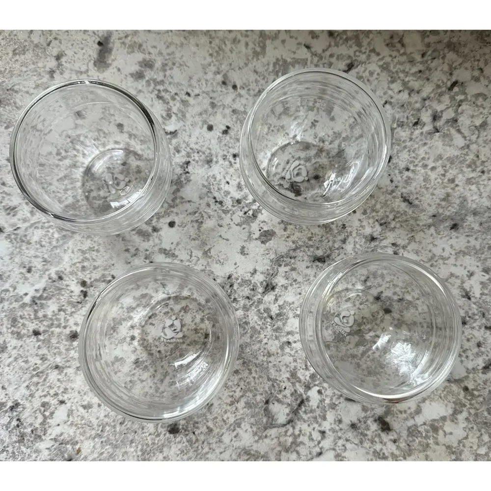 4 pc Set Teavana Double Wall Glass Teacup Espresso Insulated 8oz Tumbler